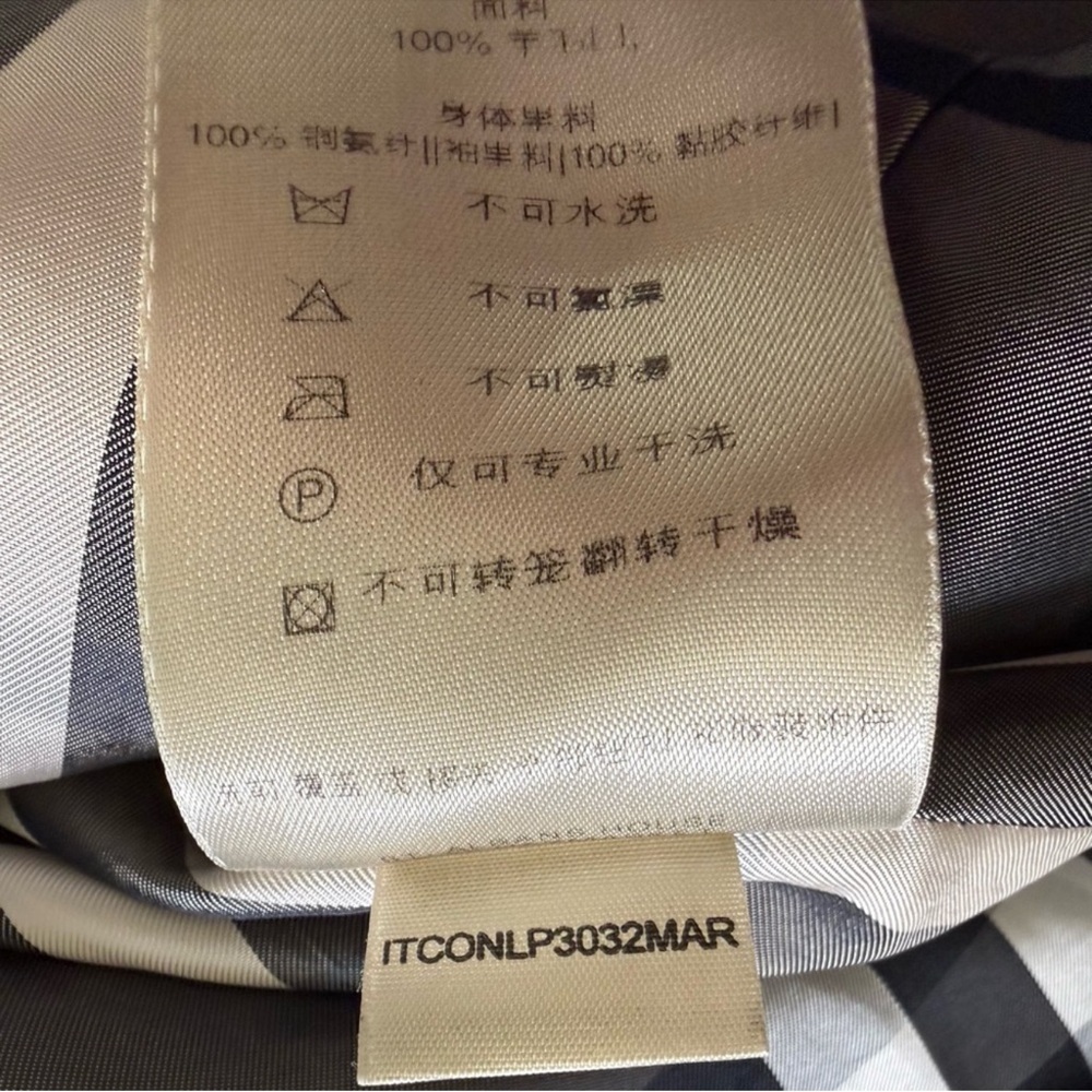 Burberry London Black Short Camden Heritage Car Coat Nova Check Lining Size 6 - Picture 13 of 14